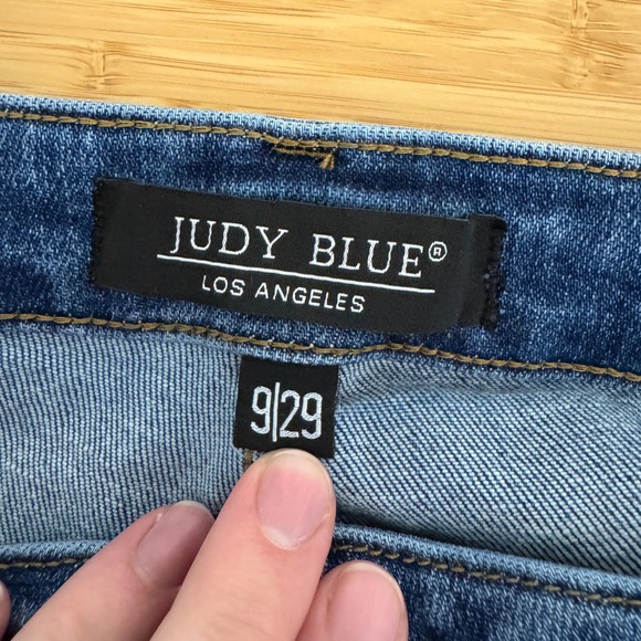 Judy‎ Blue Into The Unknown Women Jean Bootcut Distressed Denim Medium Wash 9/29 - Picture 5 of 14
